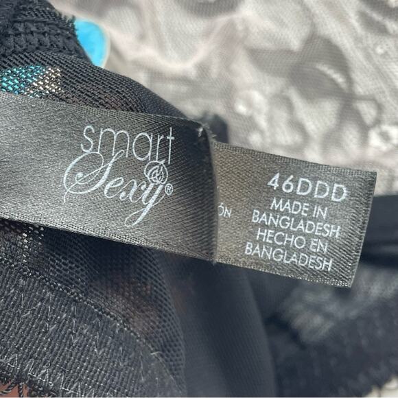 Smart & Sexy Unlined Sheer Black Lace Bra - Picture 9 of 10